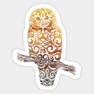 Swirly Owl Sticker